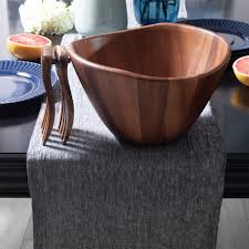 Includes fork and paddle salad servers. Lipper International Acacia Wave Bowl With Salad Hands Buy Online At Best Price In Uae Amazon Ae