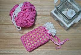 Pink Shower Loofah In 100 Cotton Yarn For Ecological Life Style Pink Showers Cotton Yarn Pink