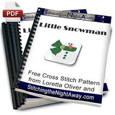 Celebrate both fun adventures in the snow and cosy times indoors when you stitch this cute holiday card for a loved one! Little Snowman Free Cross Stitch Pattern Stitching The Night Away