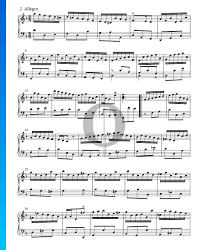 The d natural minor scale is: Suite D Moll Hwv 436 2 Allegro Noten Piano Solo Pdf Download Streamen Oktav