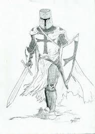 Templar Knight Drawing Knight Tattoo Sword Drawing