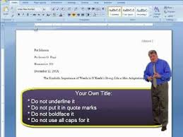 Maybe you would like to learn more about one of these? Mla Style Essay Format Word Tutorial Youtube