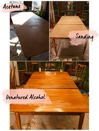 My stanley furniture circa 1981 oak parquet dining room table needs refinishing. Refinishing The Dining Room Table Deuce Cities Henhouse