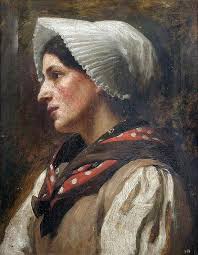 Sold at Auction: Emma Black Portrait of a Lady in Peasant Costume