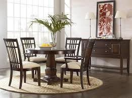 26 3/4 included two 2 combination face leaves seats 6; Thomasville Furniture Bridges 2 0 Mocha Cherry Round Dining Table 4 Davisqualityfurniture