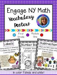 Math Vocabulary Posters For Engage New York First Grade Module 1 Eureka Math Kindergarten Engage Ny Math Math Vocabulary