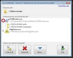 Oct 10, 2019 · unlocker appears in the contextual menu as other usual function, and when you try to delete a file and you can't. Lockhunter Heise Download