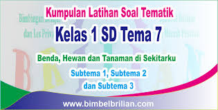 Kumpulan Soal Tema 7 Kelas 1 Sd Benda Hewan Dan Tanaman Di Sekitarku Subtema 1 2 3 Dan 4 Dilengkapi Kunci Jawaban Bimbel Brilian