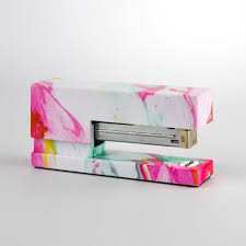 Marble Stapler In Pink Marble Stapler Cute Office Supplies Cool Office Supplies