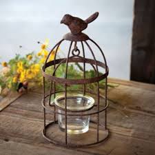 Metal Bird Cage Candle Holder Antique Shabby White Metal Bird Cage Center Piece Votive Holder Shabby Chic Rustic Bird Decor French Decor Simple Bird Cage Decor Rustic Bird Decor Wrought Iron Candle