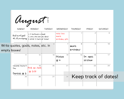 Printable Calendar 2019 Printable Calendar Lettering Minimalist Calendar