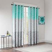 Amanda Printed Blackout Window Panel In 2020 Aqua Living Room Curtains Living Room Cheap Living Room Sets