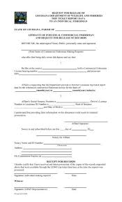 Keep it simple when filling out your louisiana authorized non admitted affidavit form pdf and use pdfsimpli. Individual Fisherman S Request Form Louisiana Department Of