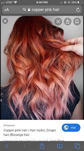 Copper Pink Princess Hair Blorange Hair Balayage Hair Copper Dyed Red Hair