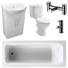 The units will be delivered in a flat pack style but don't fret as installation is really easy with the detailed instructions that are supplied. Allbits Eden Bathroom Suite With 550 Vanity Unit Bathroom Suite Packs Allbits Co Uk
