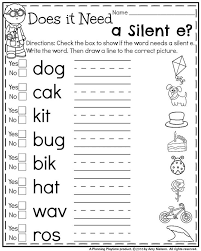 First Grade Silent E Worksheets For Summer 2nd Grade Worksheets First Grade Worksheets 1st Grade Worksheets