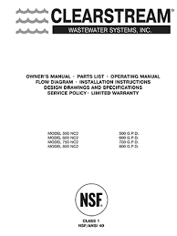 Manuals Downloads Clearstream Wastewater Systems