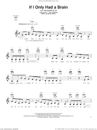 Tribute to the wizard of oz (special thanks to kuldeep and rajiv, without whom, none of this would have been possible). Arlen If I Only Had A Brain Sheet Music For Ukulele Pdf