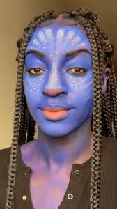 Neytiri 💙🪨🌊🌿🌱🪵🧝🏾‍♀️#avatar#viral #mua #fyp #blackwoman  #crochetbraids #foryou #grwm #viral #avatar #avatarneytiri