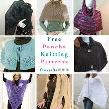 Red heart girl's chic hooded capelet skill level: 16 Free Poncho Knitting Patterns Favecrafts Com