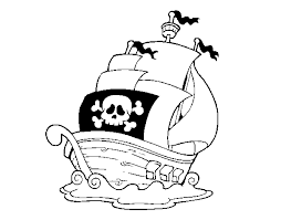 Barco Pirata Para Colorear