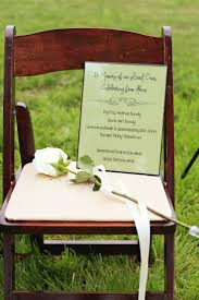 In Memory Of Chair At The Ceremony Wedding Memorial Memory Table Wedding Wedding