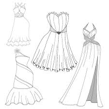 A beautiful lady in a marvelous dress in a theater. Dress Coloring Pages Beautiful Coloring Pages For Print