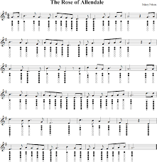 The Rose Of Allendale Sheet Music For Tin Whistle Tin Whistle Whistle Tin Whistles