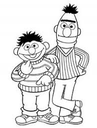 Abc letter p pickle sesame street oscar coloring pages 7 com. Bert And Ernie Coloring Page 1001coloring Com