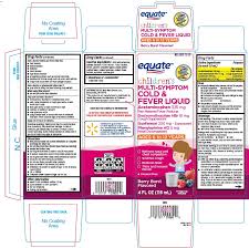 Equate Childrens Multi Symptom Cold Fever Liquid