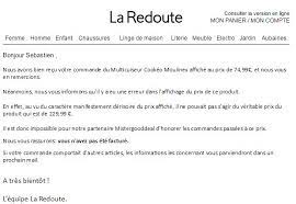 Commande la redoute en ligne. Cookeo Moulinex Pas Cher A 74 99 Sur La Redoute Commande Annulee