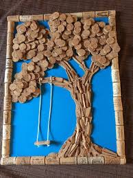Cork Art Tree With Swing Cork Art Wine Cork Art Wine Cork Crafts