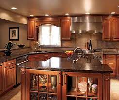 This Beautiful Dream Kitchen Has Elegant Traditional Beveled Cabinets With Rich Wo Luxury Kitchen Cabinets Cherry Cabinets Kitchen Cherry Wood Kitchen Cabinets