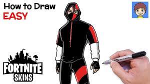Fortnite ausmalbilder skins malvorlagen mutant tnt skin steve creeper drache minecraft haus zombie schwert ausmalbilder klicken sie einfach malen. How To Draw Fortnite Ikonik Skin Step By Step Fortnite Skins Drawing Youtube