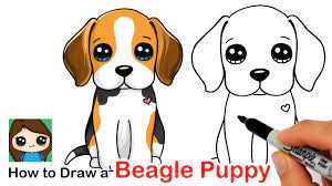 6830 How To Draw A Beagle Puppy Dog Easy Youtube Puppy Drawing Easy Cute Dog Drawing Cute Drawings