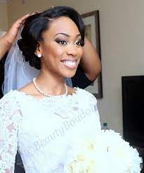 Beautiful Wedding Updo For African American Bride African Wedding Hairstyles Natural Hair Bride African American Wedding Hairstyles