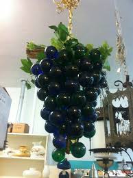 Glass Grape Light Grape Decor Vineyard Decor Vintage Kitsch