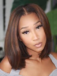 Emmie Brown Highlight Bob HD Lace Front Wig 100% Human Hair