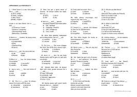 There are 16 personality types and 64 subtypes. Multiple Choice For Appearance And Personality English Esl Worksheets For Distance Learning And Physical Classrooms