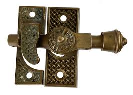 Antique Cast Bronze Window Sash Lock in "Burmese" Design by Russell & Erwin  Co.