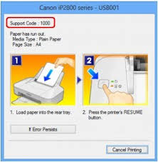 Support code appears on computer screen. Canon Code 1700 Canon Ip2870 Waste Ink Absorber Reset Counter Ic L16 1 Pack 2 Ic Shopee Malaysia If You Continue To Use The Printer Without Replacing T Problemdevie