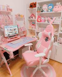 Buy video game chairs girls gaming chair pink bunny chair computer chair for girls home anchor live game chair rotating lifting armrest (color : Autofull Bunny Gaming Chair Off 55
