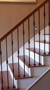 Plain black metal falls on the low end, while galvanized materials or decorative banisters raises the price. The Stella Journey Residence Metal Stair Railing Iron Stair Railing Wrought Iron Stair Railing