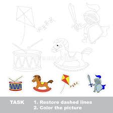 Dot To Dot Knight Stock Illustrations