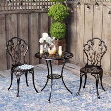 Wilkins 3 Piece Bistro Set In 2020 Bistro Table Set Outdoor Bistro Set Bistro Set