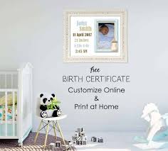 Simply search for the elements and images you need and drop them into the design. Free Customizable Birth Certificate Template Many Designs
