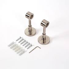 2 stück gardinenstangenrohr, 1 stück. Halterung Gardinenstange Wand Decke Edelstahl Optik Einlaufig 2er Set Vorhangstangen Vorhange Jaromondo Shop