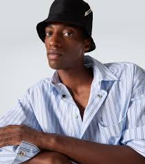 ファッション雑貨・小物その他 JACQUEMUS LE BOB OVALIE Le Bob Ovalie bucket hat in black