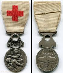 En argent et émail (écla. Medaille Secours Aux Blesses Militaires Militaria Medals Badges