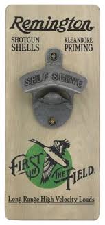 Shotgun shell pop off bottle opener, new this item is part of the auction: Open Road Brands Remington Metal Sign With Bottle Opener Bass Pro Shops